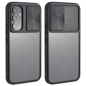 Etui do Samsung Galaxy A25 5G, Slide Camera, czarne + szkło 9H
