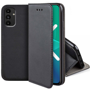 Etui do Samsung Galaxy A25 5G, Smart Magnet, Czarne + Szkło 9H