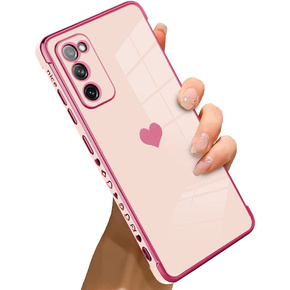 Etui do Samsung Galaxy S20 FE, Electro heart, różowe rose gold