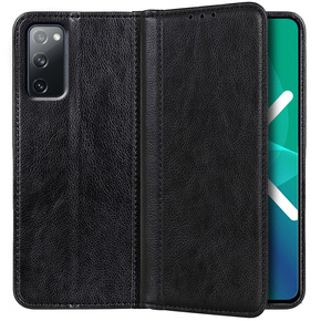 Etui do Samsung Galaxy S20 FE, Wallet Litchi Leather, czarne