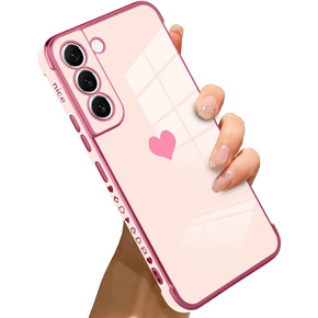 Etui do Samsung Galaxy S22, Electro heart, różowe rose gold