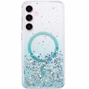 Etui do Samsung Galaxy S24, Glittery, do MagSafe, zielone