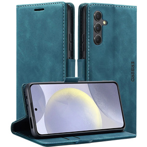 Etui do Samsung Galaxy S24+ Plus, ERBORD Vintage portfel z klapką, niebieskie