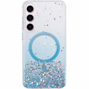 Etui do Samsung Galaxy S24+ Plus, Glittery, do MagSafe, niebieskie