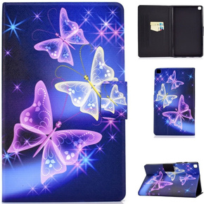 Etui do Samsung Galaxy Tab A7 10.4 2020 T500 T505, butterflies, fioletowe