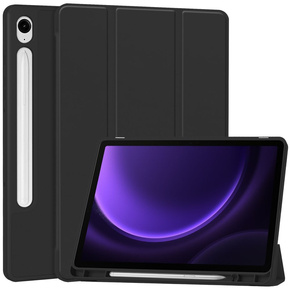 Etui do Samsung Galaxy Tab S9 FE, Smartcase z miejscem na rysik, czarne