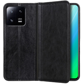 Etui do Xiaomi 13, Wallet Litchi Leather, czarne