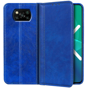 Etui do Xiaomi Poco X3 NFC / Poco X3 PRO, Wallet Litchi Leather, niebieskie