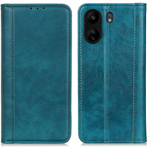 Etui do Xiaomi Redmi 13C / Poco C65, Wallet Litchi Leather, zielone