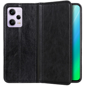 Etui do Xiaomi Redmi Note 12 Pro+ 5G, Wallet Litchi Leather, czarne