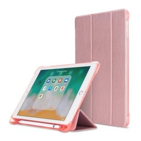 Etui do iPad 9.7" 2018/2017 (6/5 gen.) / Air 2/1 9.7" 2014/2013, Smartcase z miejscem na rysik, różowe rose gold