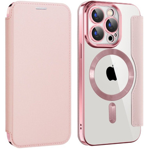 Etui do iPhone 11 Pro Max, FlipMag Secure portfel z klapką RFID, do MagSafe, różowe