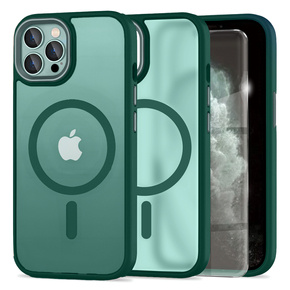 Etui do iPhone 11 Pro, do MagSafe, ERBORD Matt Case, zielony + Szkło na ekran