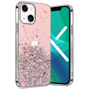 Etui do iPhone 13, Glittery, różowe