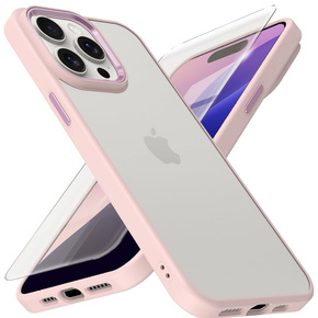 Etui do iPhone 16 Pro Max, do MagSafe, ERBORD Matt Case, różowy + Szkło na ekran