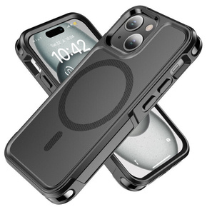 Etui magnetyczne MagForce do iPhone 15 Plus, MagSafe, czarne