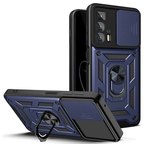 Etui pancerne do Motorola Edge 20 Pro, CamShield Slide, niebieskie