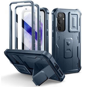 Etui pancerne do Samsung Galaxy A55, Dexnor Full Body (Two Frames), granatowe