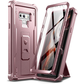 Etui pancerne do Samsung Galaxy Note 9, Dexnor Full Body, różowe rose gold