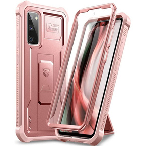 Etui pancerne do Samsung Galaxy S20 FE, Dexnor Full Body, różowe rose gold
