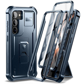 Etui pancerne do Samsung Galaxy S23 FE, Dexnor Full Body (Two Frames), granatowe