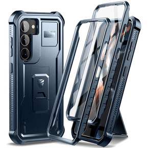 Etui pancerne do Samsung Galaxy S23 Plus, Dexnor Full Body (Two Frames), granatowe