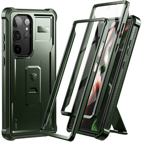 Etui pancerne do Samsung Galaxy S23 Ultra, Dexnor Full Body (Two Frames), zielone