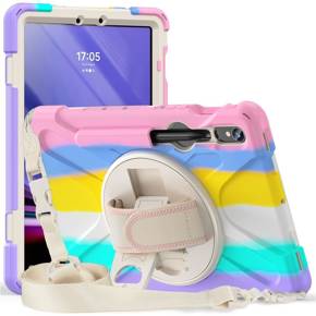Etui pancerne do Samsung Galaxy Tab S9 X710, ochronne 360 z miejscem na rysik, Kolorowe