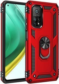 Etui pancerne do Xiaomi Mi 10T/Mi 10T Pro, Nox Case Ring, czerwone