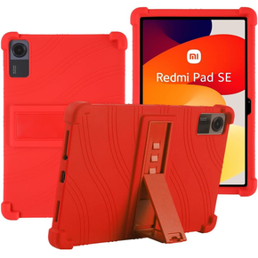 Etui silikonowe do Xiaomi Redmi Pad SE 11", Impact, pancerne, czerwone