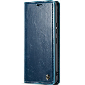 Etui z klapką CASEME do Samsung Galaxy A53 5G, Waxy Textured, niebieskie