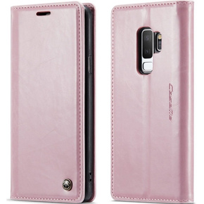 Etui z klapką CASEME do Samsung Galaxy S9+ Plus, Waxy Textured, różowe