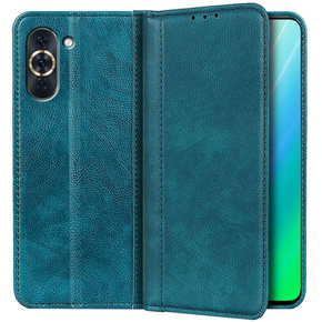 Etui z klapką do Huawei Nova 10 Pro 4G, Split Leather, zielone