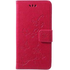 Etui z klapką do Huawei P20 Lite, Butterfly, różowe