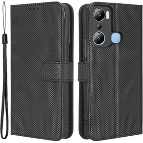 Etui z klapką do Infinix Hot 20i, Wallet Smart Magnet Case, czarne