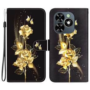 Etui z klapką do Infinix Hot 40i, Wallet, Butterfly rose