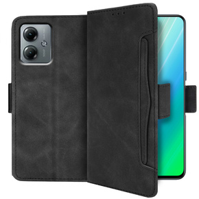 Etui z klapką do Motorola Moto G14, Card Slot, czarne