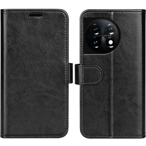 Etui z klapką do OnePlus 11 5G, Wallet Case, czarne