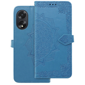 Etui z klapką do Oppo A38 4G / Oppo A18 4G, Mandala, niebieskie