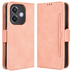 Etui z klapką do Oppo A40 / Oppo A40m, Card Slot, różowe