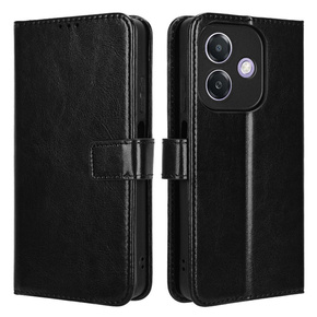 Etui z klapką do Oppo A40 / Oppo A40m, Crazy Horse Wallet, czarne