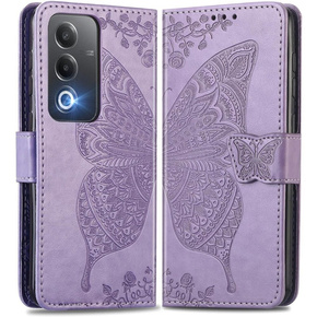 Etui z klapką do Oppo A80, Butterfly, fioletowe