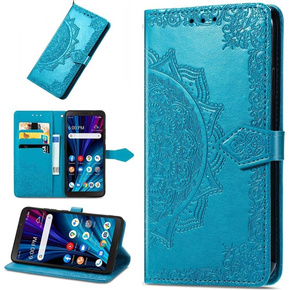 Etui z klapką do Oppo A80, Mandala, niebieskie