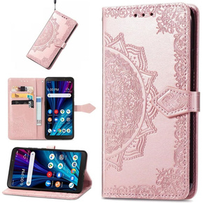 Etui z klapką do Oppo A80, Mandala, różowe rose gold