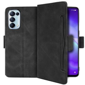 Etui z klapką do Oppo Reno 5 5G, Card Slot, czarne