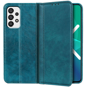 Etui z klapką do Samsung Galaxy A33 5G, Split Leather, zielone