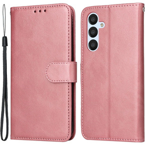 Etui z klapką do Samsung Galaxy A34 5G, Leather Wallet, różowe rose gold