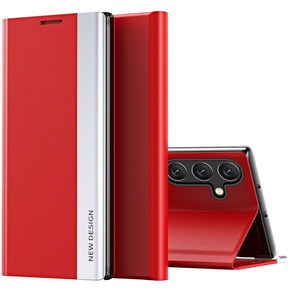 Etui z klapką do Samsung Galaxy A35 5G, Side Magnetic, czerwone