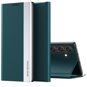 Etui z klapką do Samsung Galaxy A35 5G, Side Magnetic, zielone