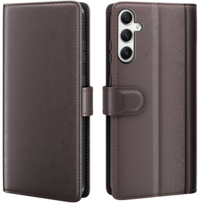 Etui z klapką do Samsung Galaxy A35 5G, Split Leather, brązowe